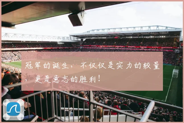 冠军的诞生，不仅仅是实力的较量，更是意志的胜利！